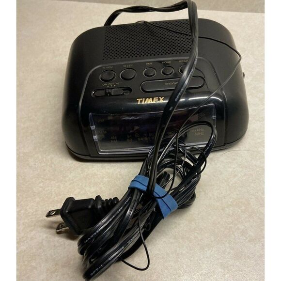 Timex Alarm Clock Radio Black TX2208 Battery Backup - Picture 4 of 4